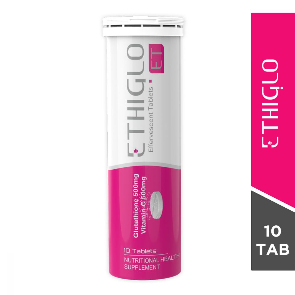 Ethiglo Et-Vitamin C Skin Lightening Effervescent Tablets-10 Tablets